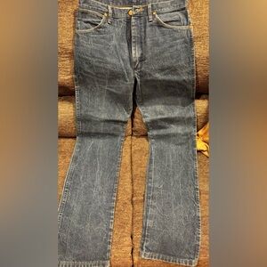 Men’s Wrangler Dark Blue Bootcut Jeans Classic Style 34x36 like new
